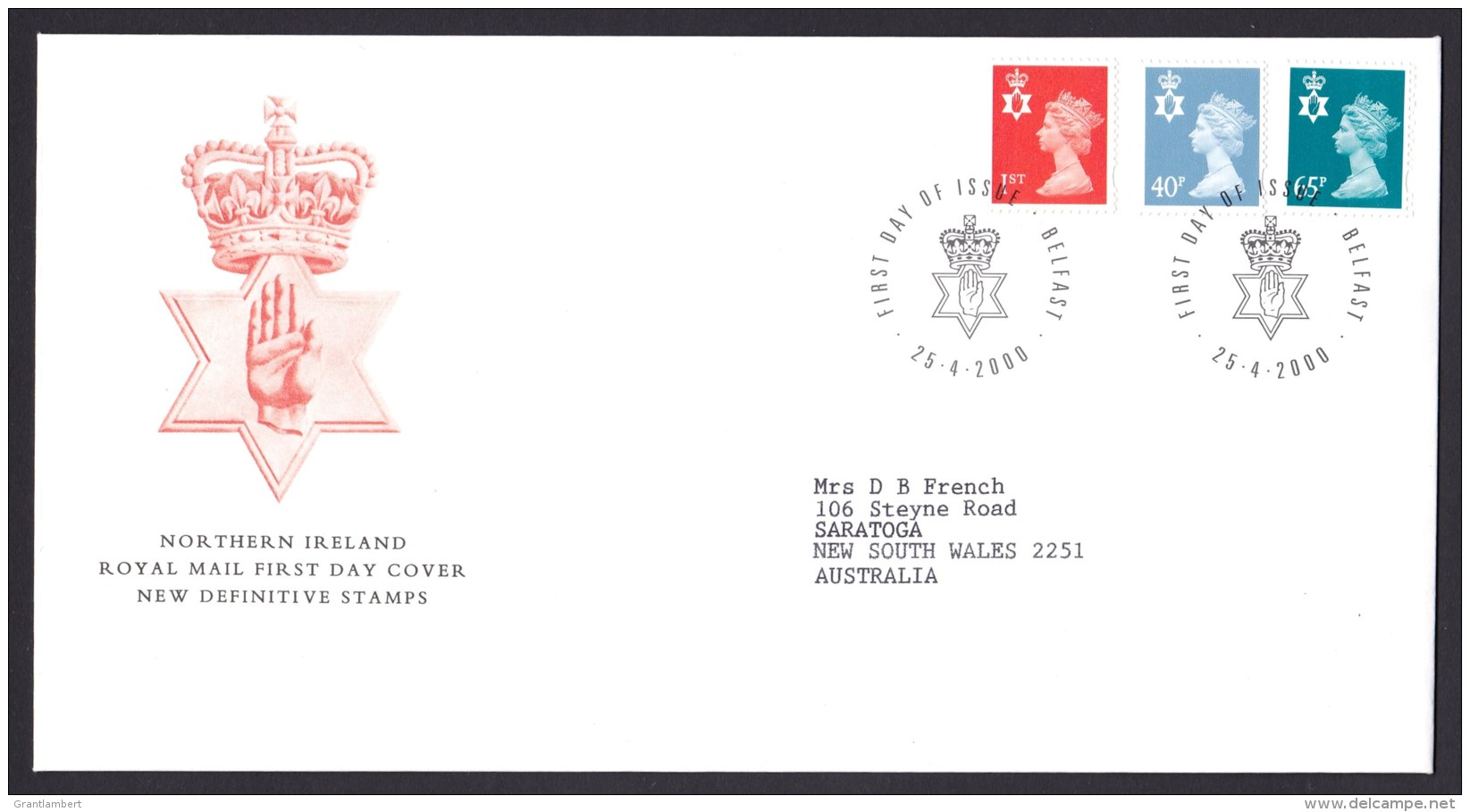 Great Britain 1999, 2000 Regional FDCs (6) - Scotland, Wales, Ireland - 7 scans