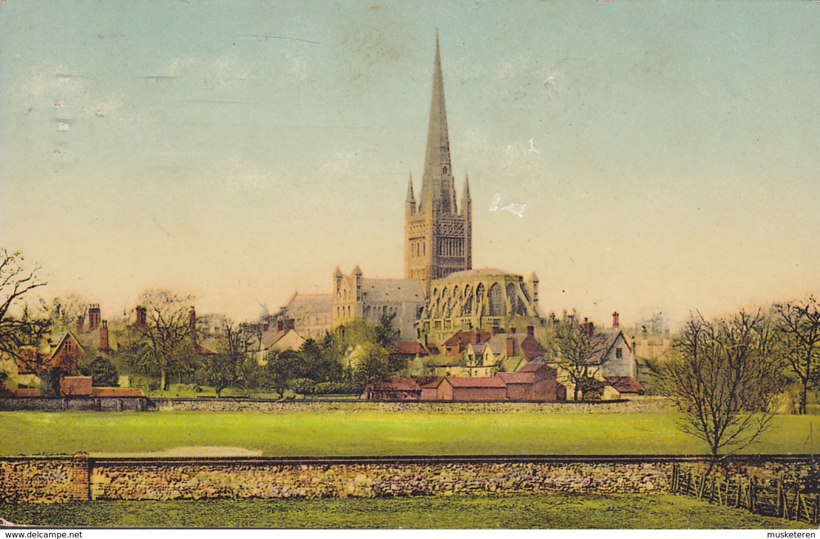 United Kingdom PPC Norwich Photochrom GNR Great Northern Railway Cathedrals Series EDINBURGH 1910? (2 Scans) - Norwich
