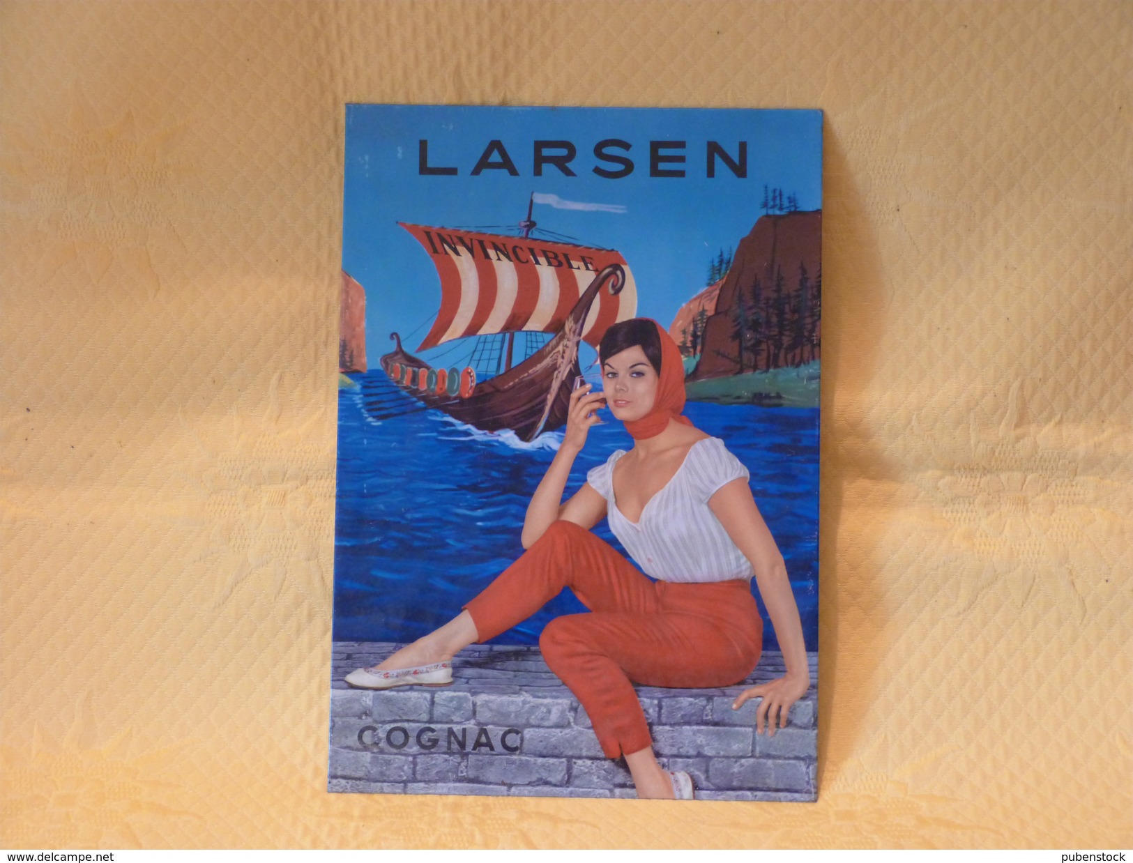 Publicité Tôle "COGNAC LARSEN" - Licores & Cervezas