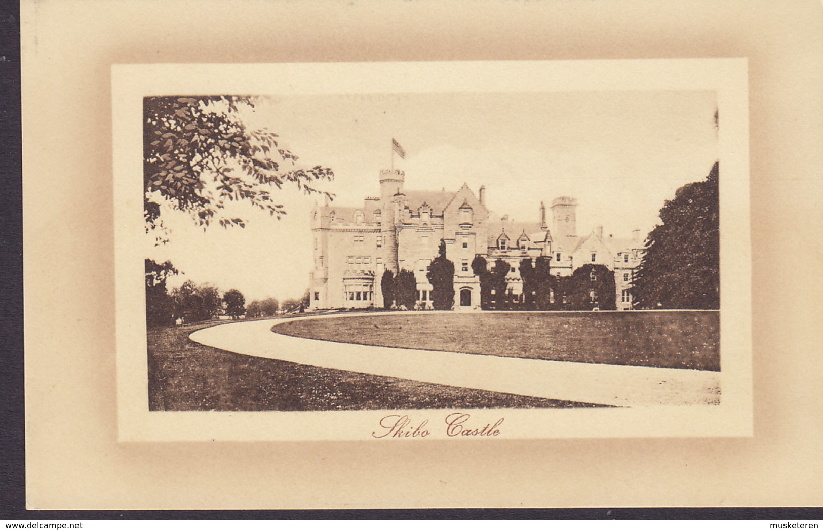 United Kingdom PPC Scotland Skibo Castle 'Sepia Panel Series' 'Ideal Series' D. & S. K. (2 Scans) - Sutherland