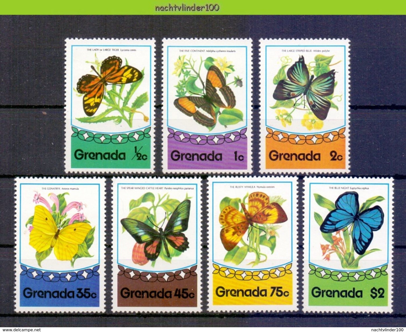 Mwe2542 FAUNA VLINDERS BUTTERFLIES SCHMETTERLINGE MARIPOSAS PAPILLONS GRENADA 1975 PF/MNH - Papillons