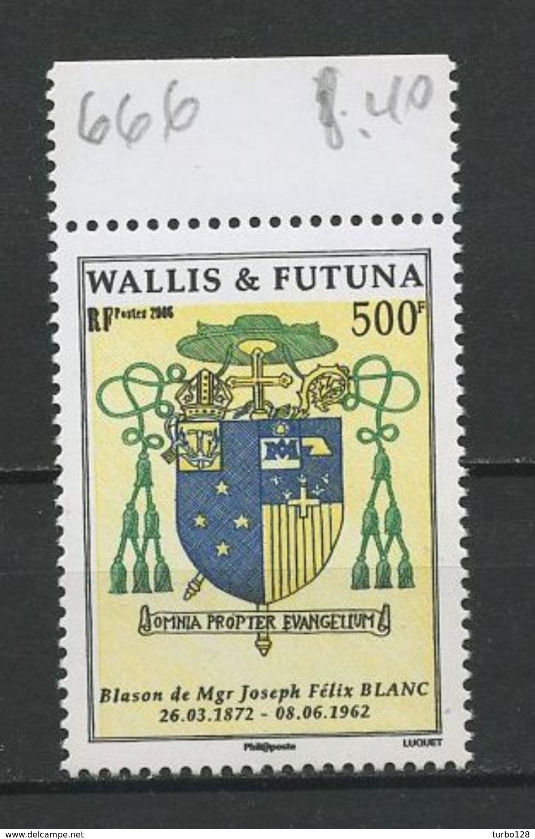 WALLIS FUTUNA  2006  N° 666 ** Neuf  MNH Superbe Blason Félix Blanc. Coat Of Arms - Neufs