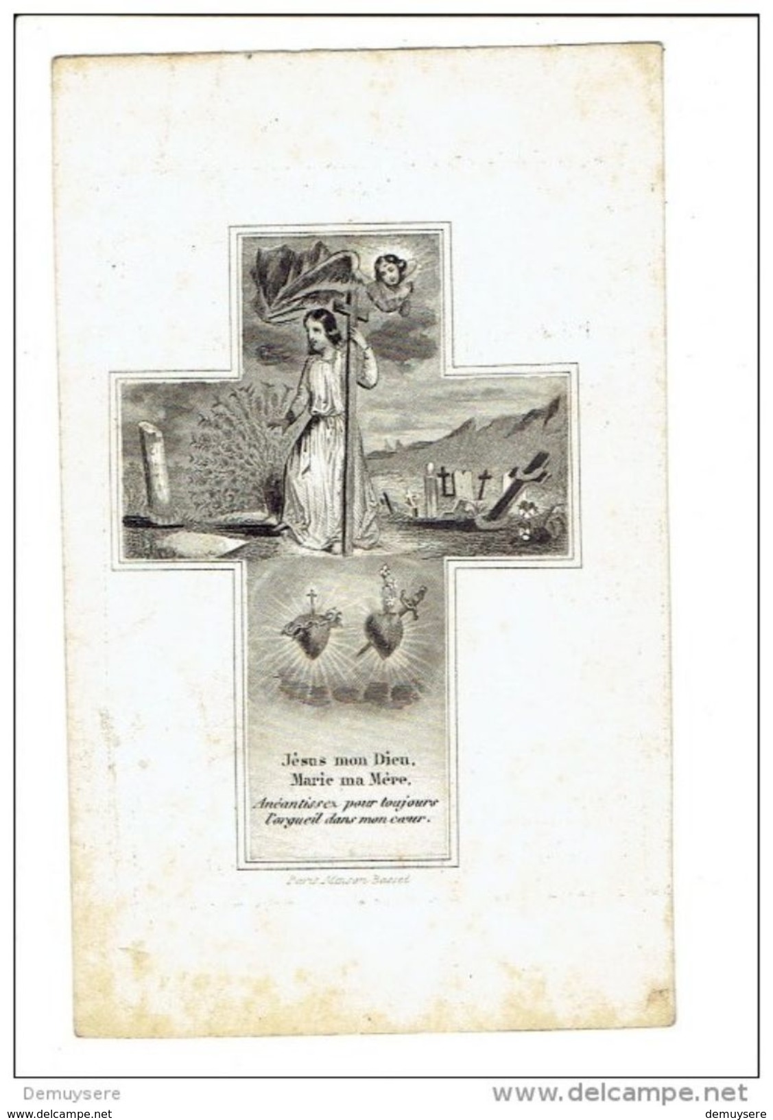 Dp 029 ( 2 Scans ) Gstelle VAN ASSCHE Decede à Berchem 1848 - Images Religieuses