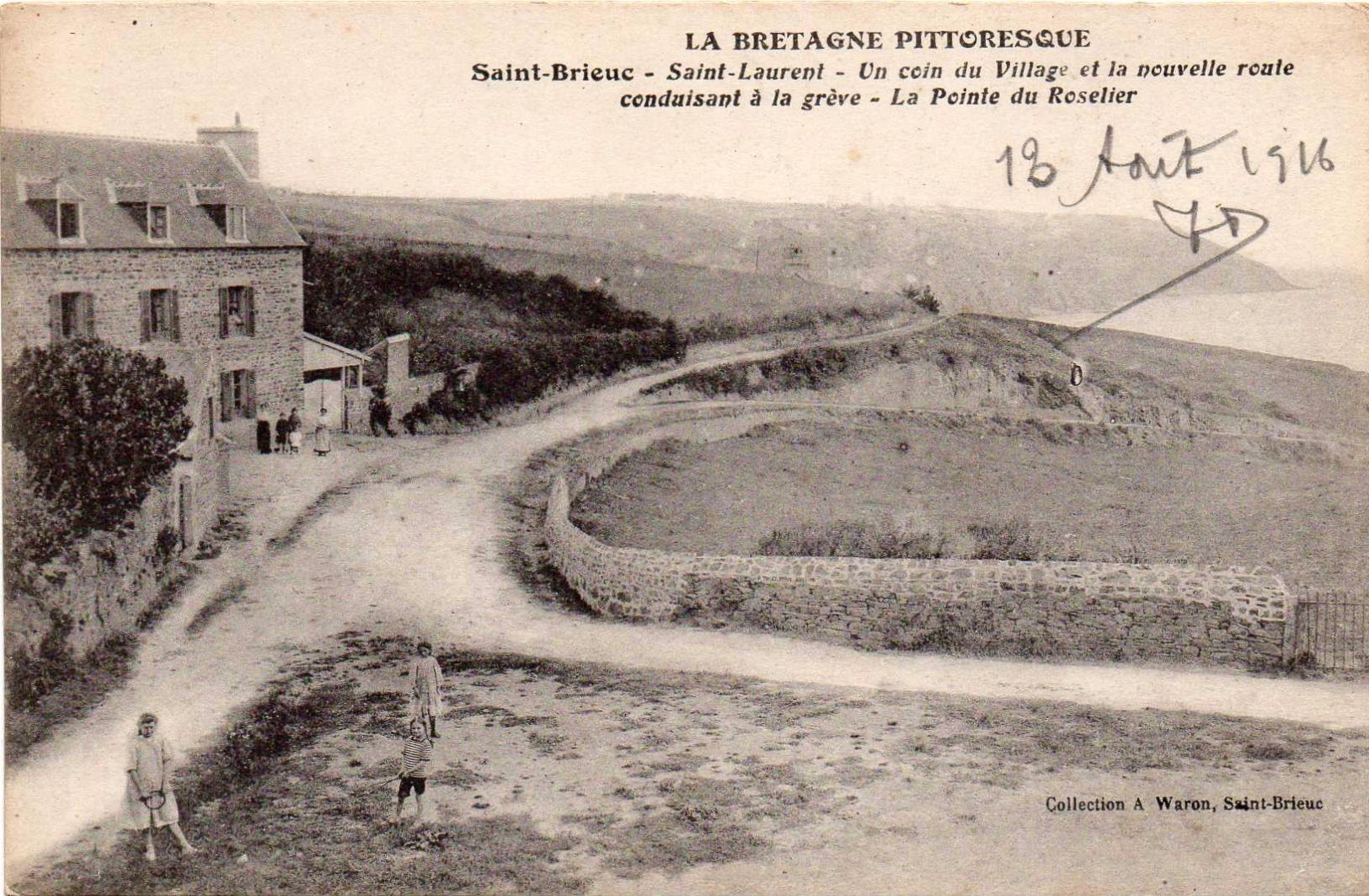 Cpa 22  SAINT BRIEUC  Saint Laurent  Un Coin Du Village Conduisant A La Greve  Pointe Du Roselier - Saint-Brieuc