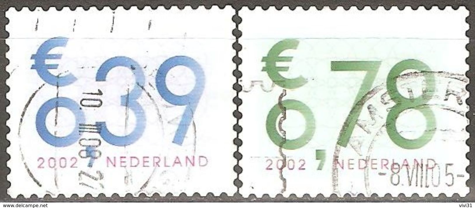 Pays Bas - 2002 - Série Courante - YT 1948 Et 1949 Oblitérés - Oblitérés