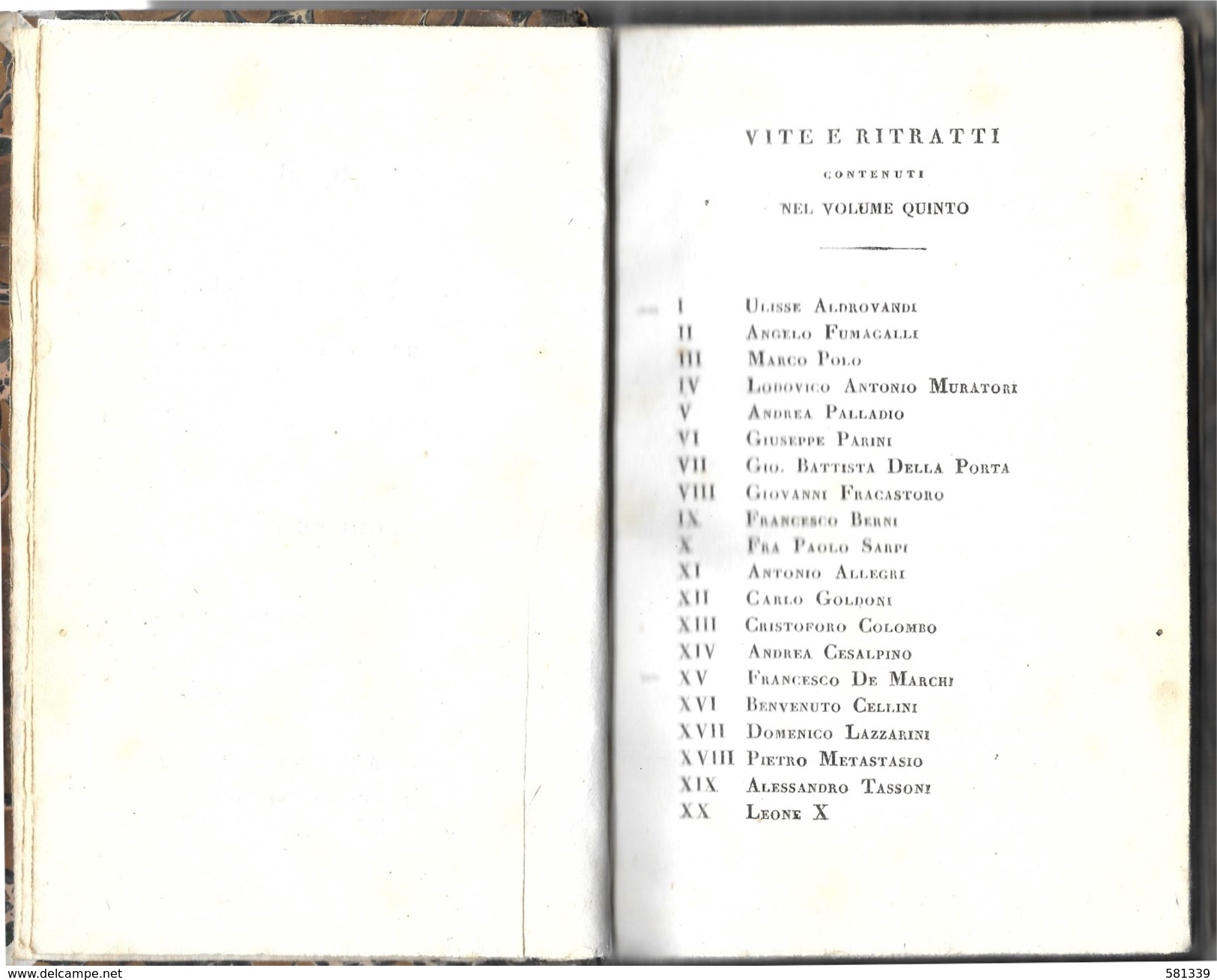 " VITE E RITRATTI Di UOMINI CELEBRI " Nicolò Bettoni 1821 , Con 40 Incisioni , Vol.5-6 - Bibliografie