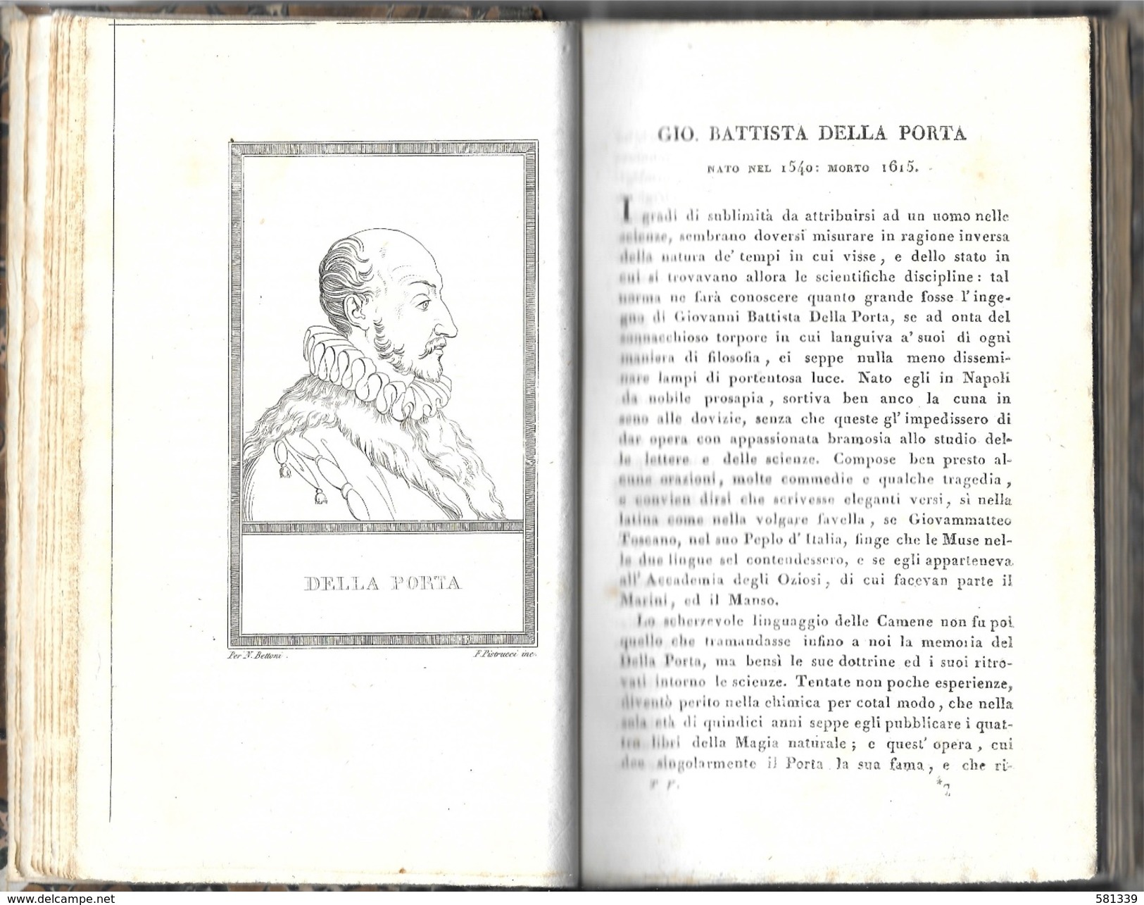 " VITE E RITRATTI Di UOMINI CELEBRI " Nicolò Bettoni 1821 , Con 40 Incisioni , Vol.5-6 - Bibliographie