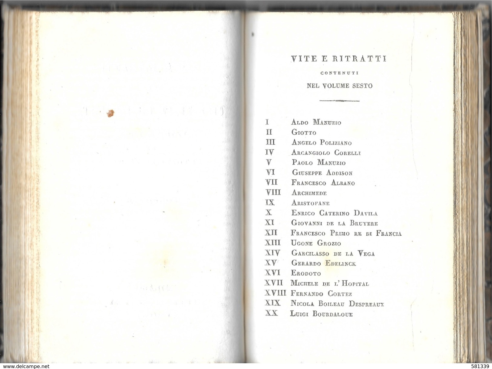 " VITE e RITRATTI di UOMINI CELEBRI " Nicolò Bettoni 1821 , con 40 incisioni , vol.5-6