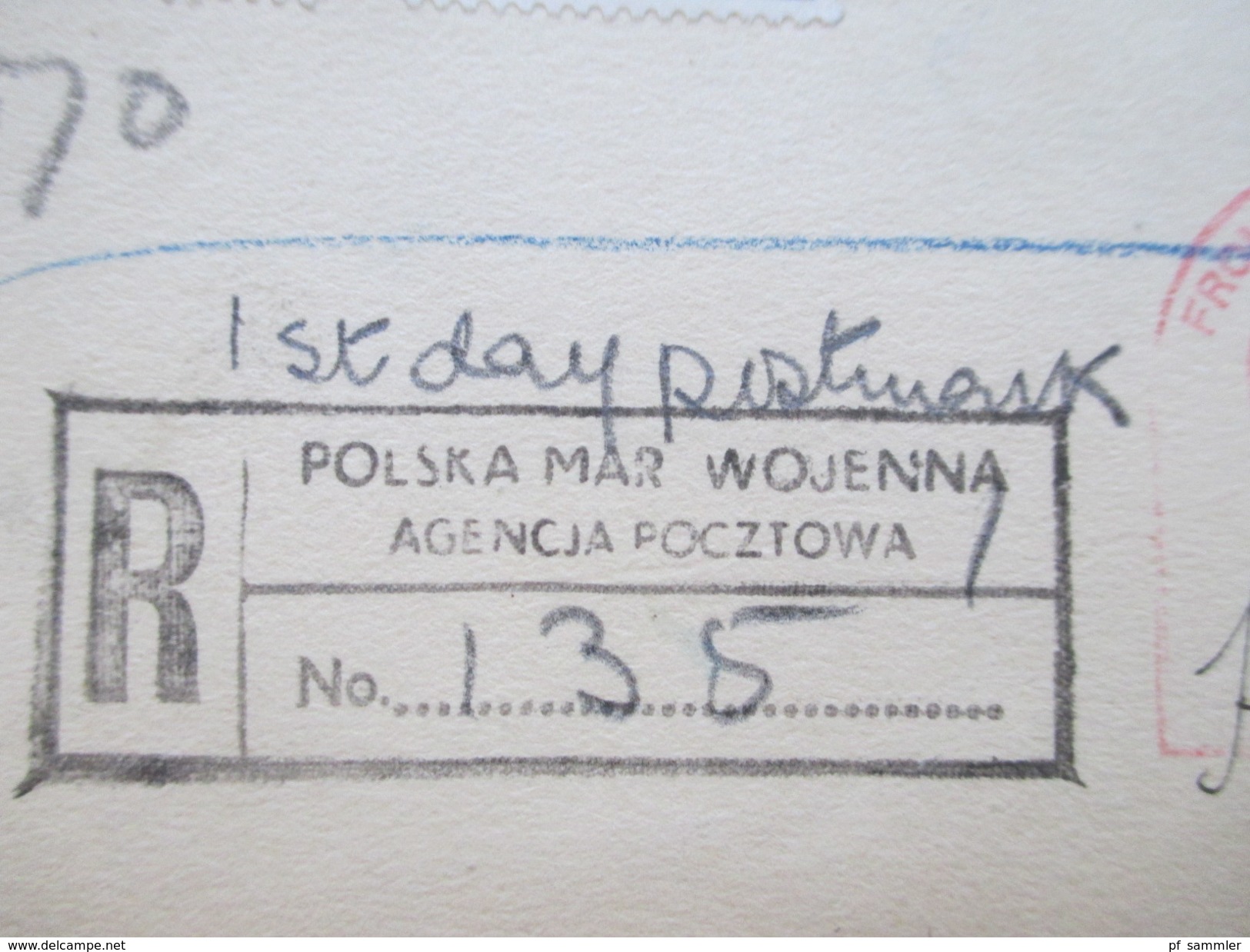 Polen 2.WK Exil Regierung London Nr. 360-367 Satzbrief / FDC Zensur / Viele Stempel / R-Brief. Schiffspost?! RR - Londoner Regierung (Exil)