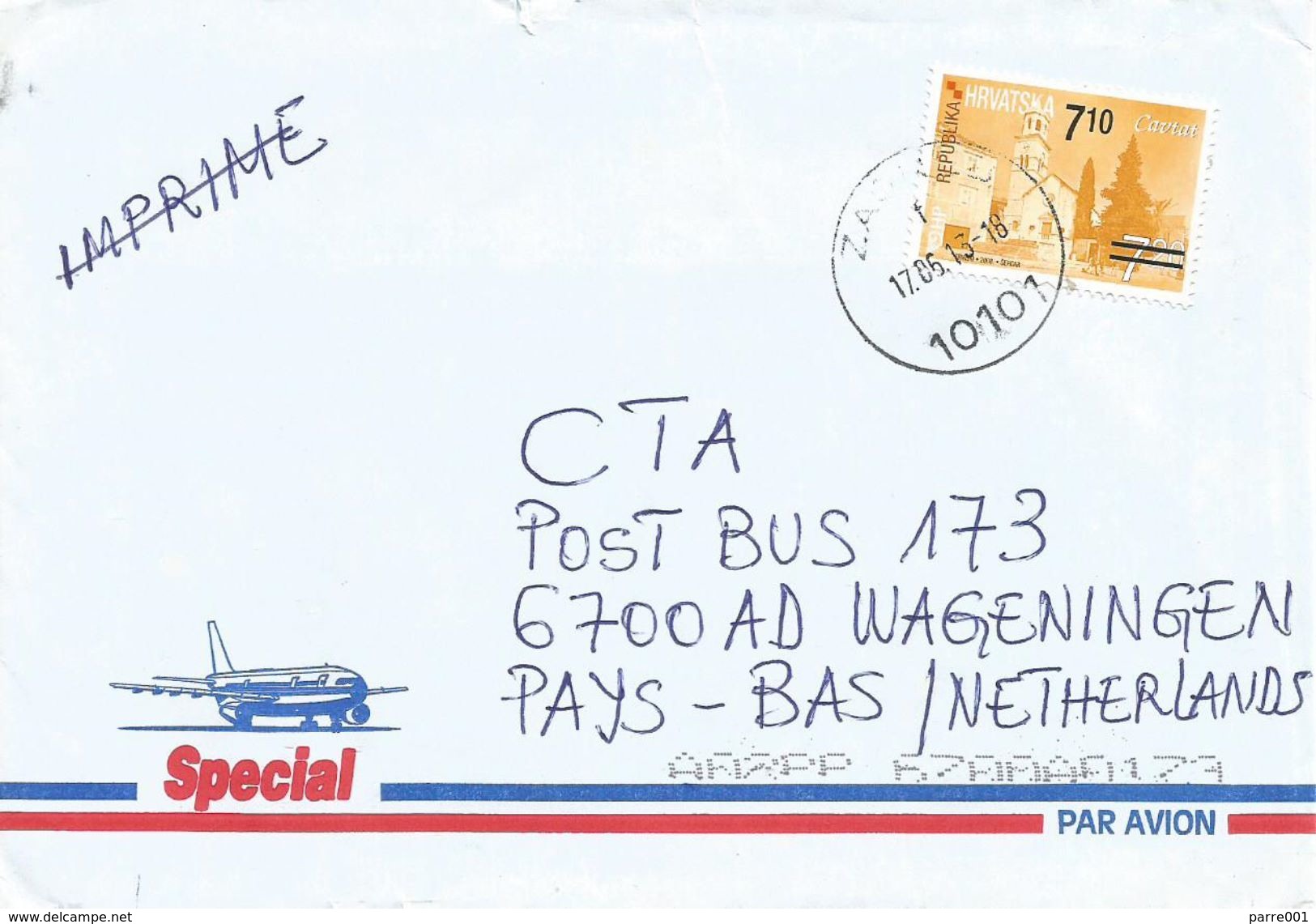 Croatia 2013 Zagreb St. Nicholas Church Built 1484 Overprint 7.10 K On 7.20 K Michel 960 Cover - Kroatien