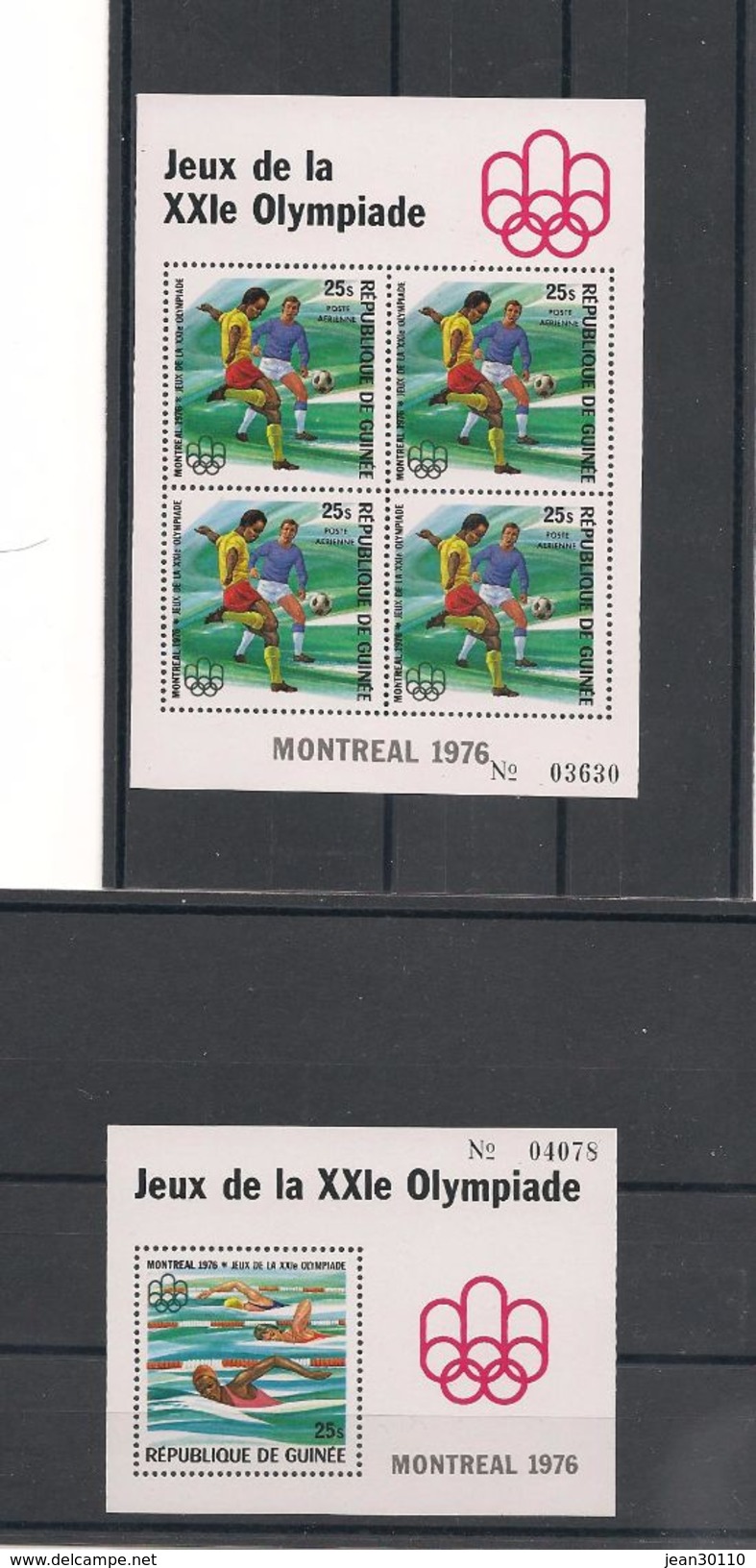 GUINÉE Jeux Olympiques 1976   Blocs   N° Y/T :32/33** Côte:25,50 € - Zomer 1976: Montreal