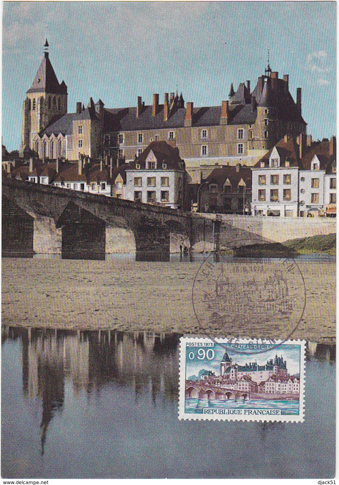 FDC / 1973 GIEN / Château De GIEN (Loiret) / Timbre 0.90 - 1970-1979