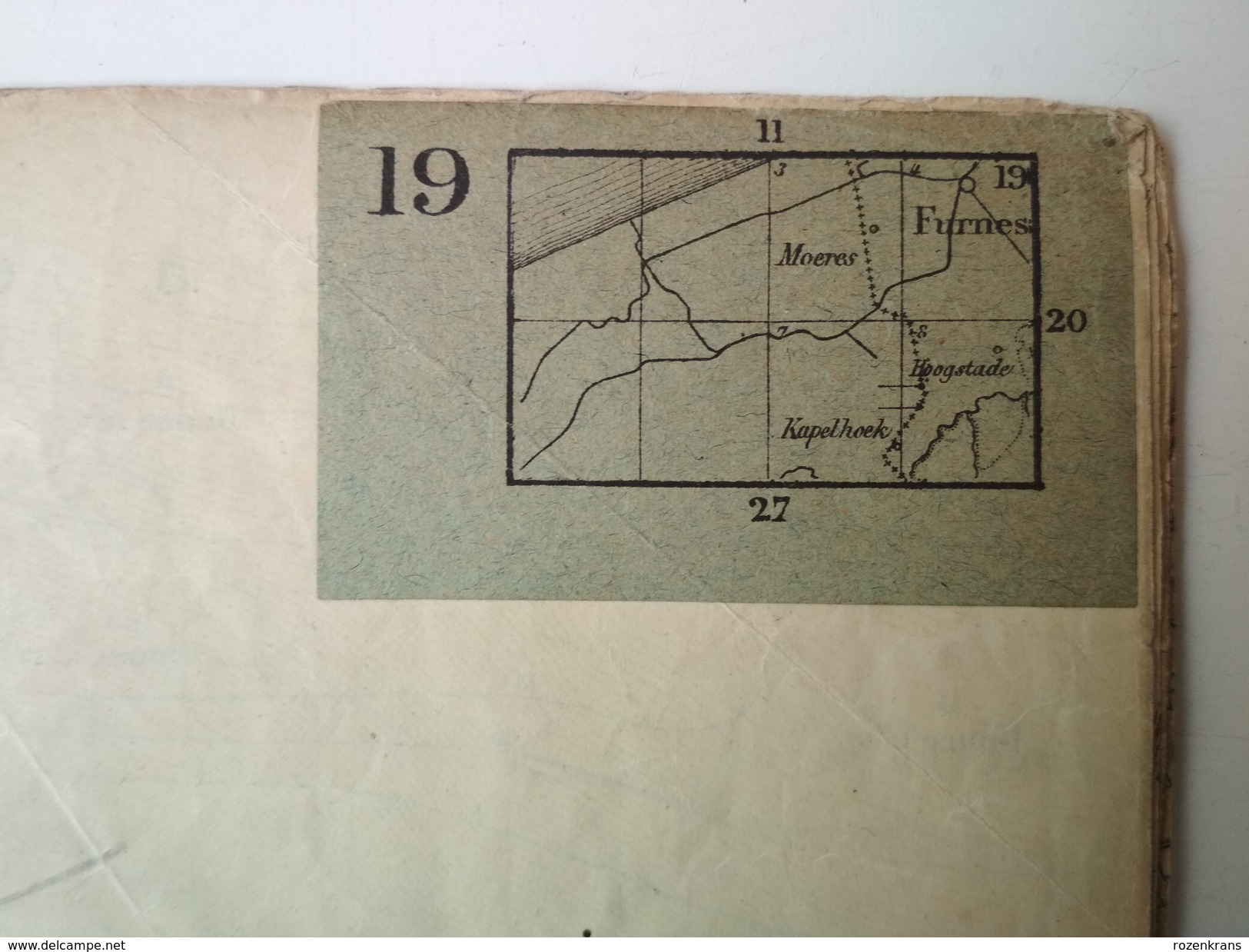 Topografische En Militaire Kaart STAFKAART +/- 1910 Veurne Dunkerque Hoogstade Moeres Bulskamp Yser Westvleteren - Topographical Maps