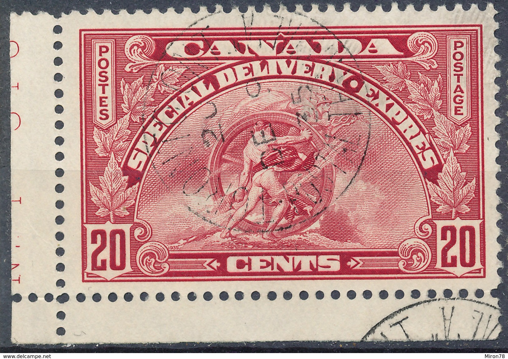 Stamp Canada  1935 20c Used - Special Delivery