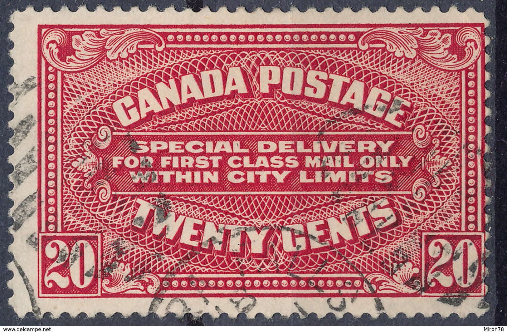 Stamp Canada  1922 20c Used - Correo Urgente