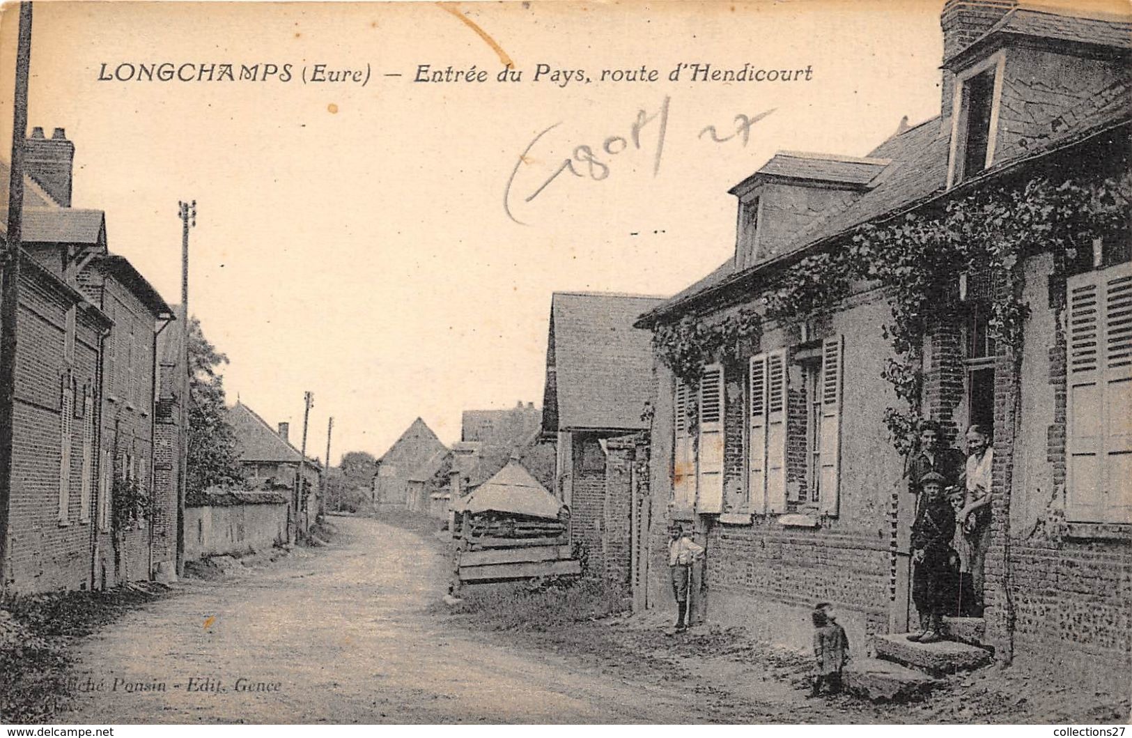 27-LOMGCHAMP- ENTREE DU PAYS , ROUTE D'HENDICOURT - Louviers