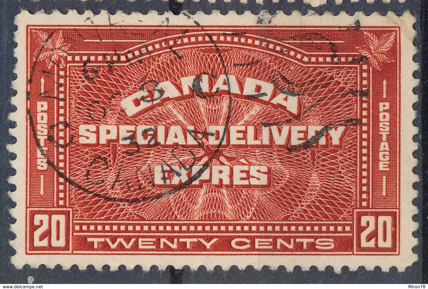 Stamp Canada  1930 20c Used - Correo Urgente