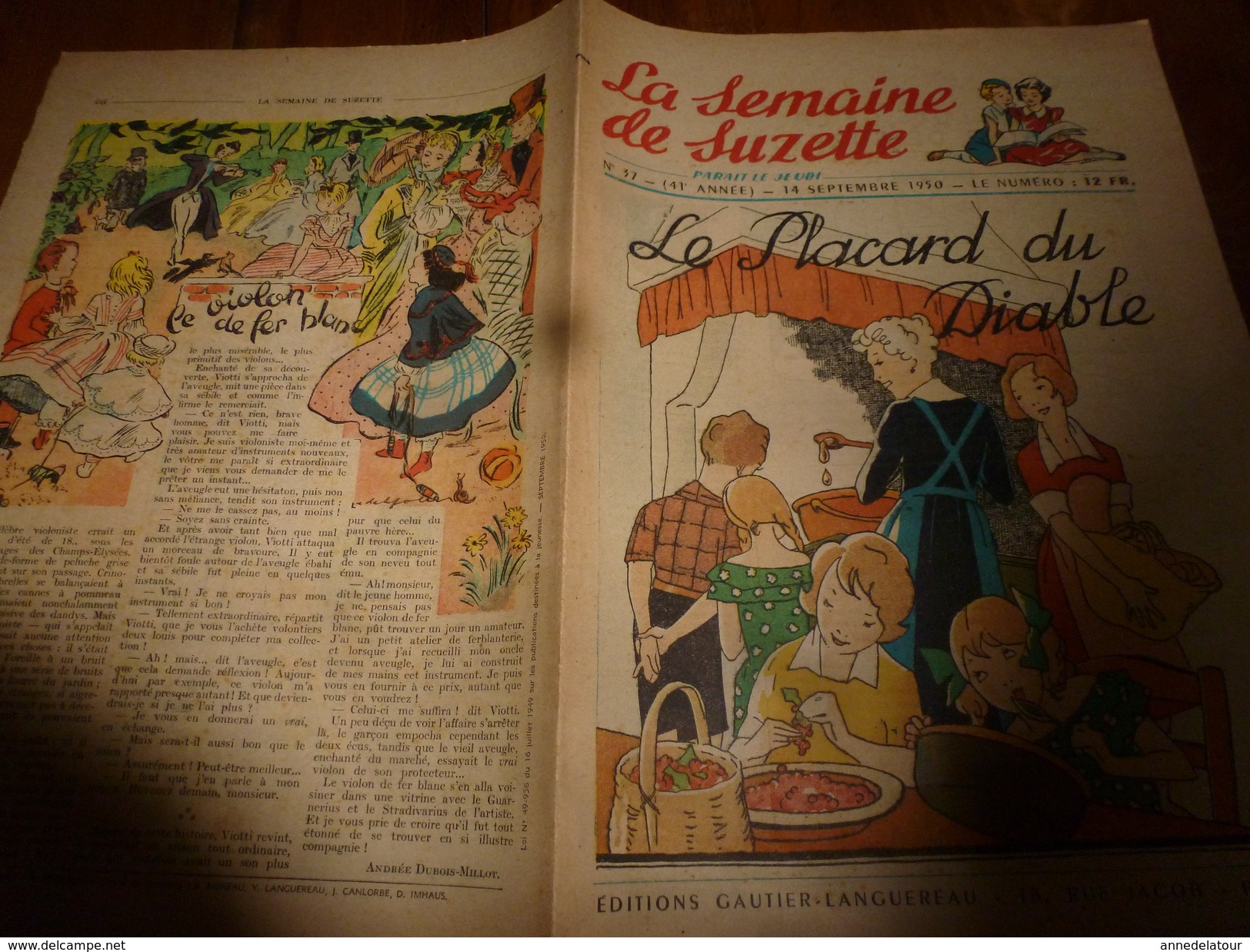 1950 La Semaine De Suzette --->Bécassine Au Studio; Le PLACARD Du DIABLE; Etc - La Semaine De Suzette