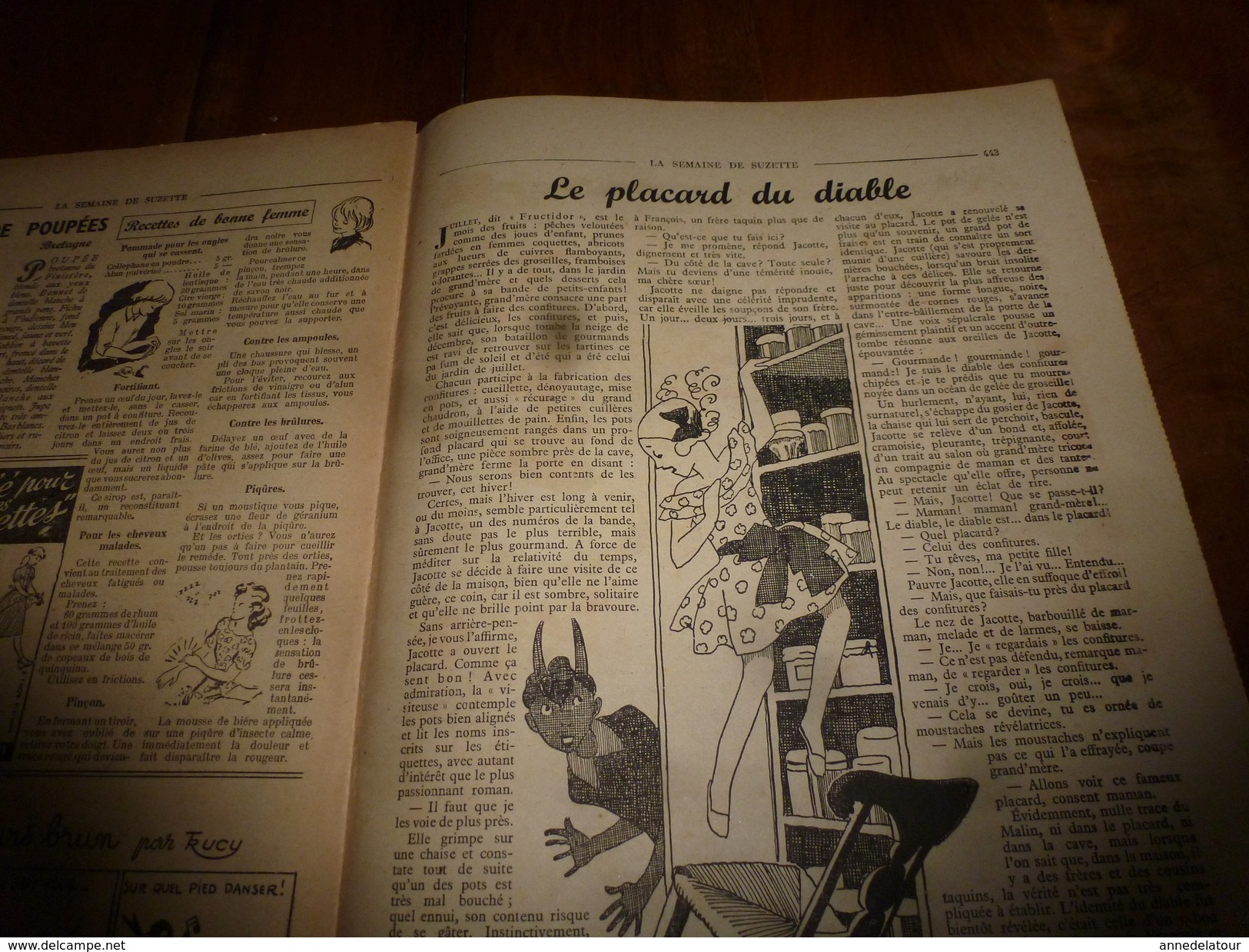 1950 La Semaine De Suzette --->Bécassine Au Studio; Le PLACARD Du DIABLE; Etc - La Semaine De Suzette