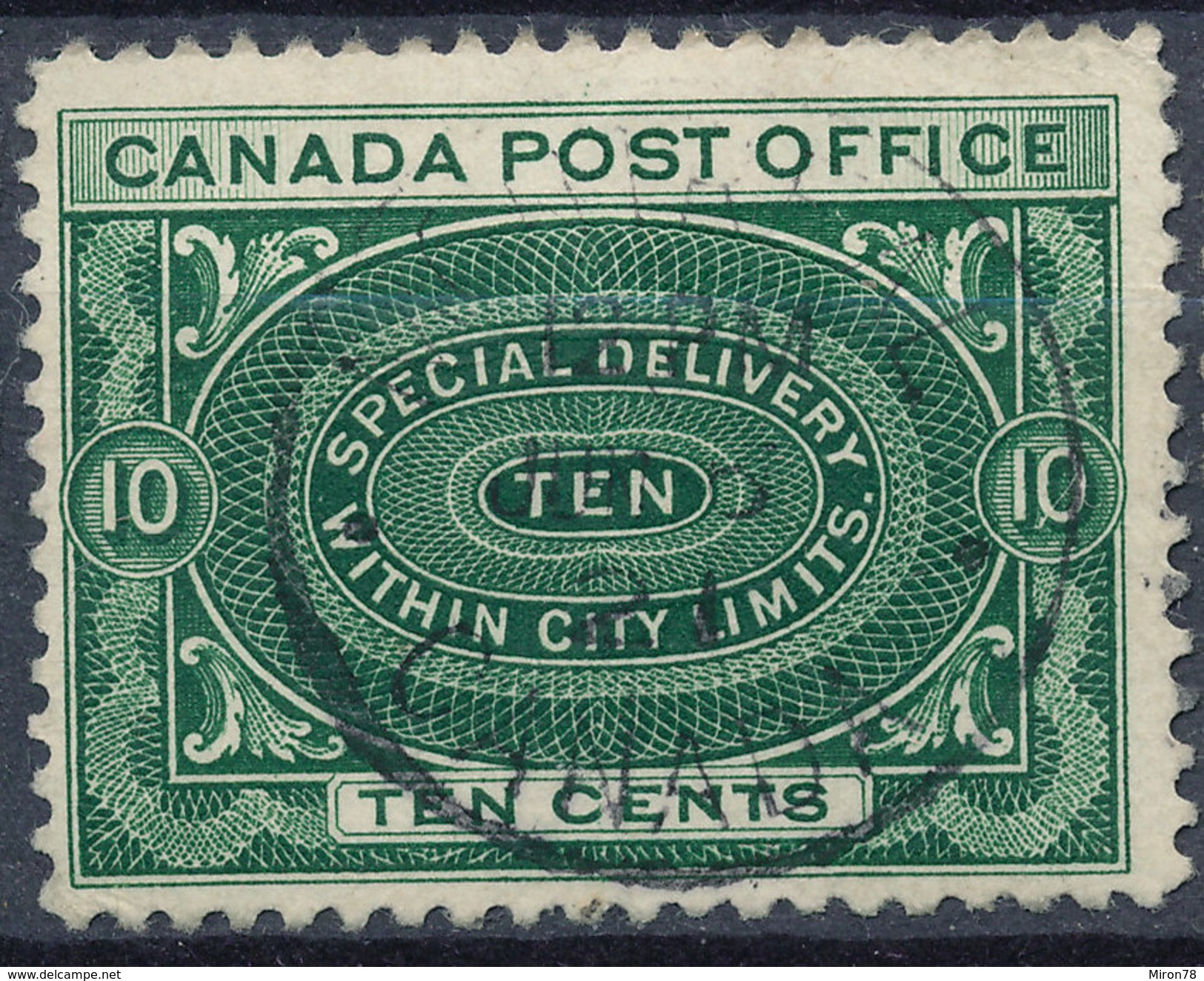 Stamp Canada  1898 10c Used - Special Delivery