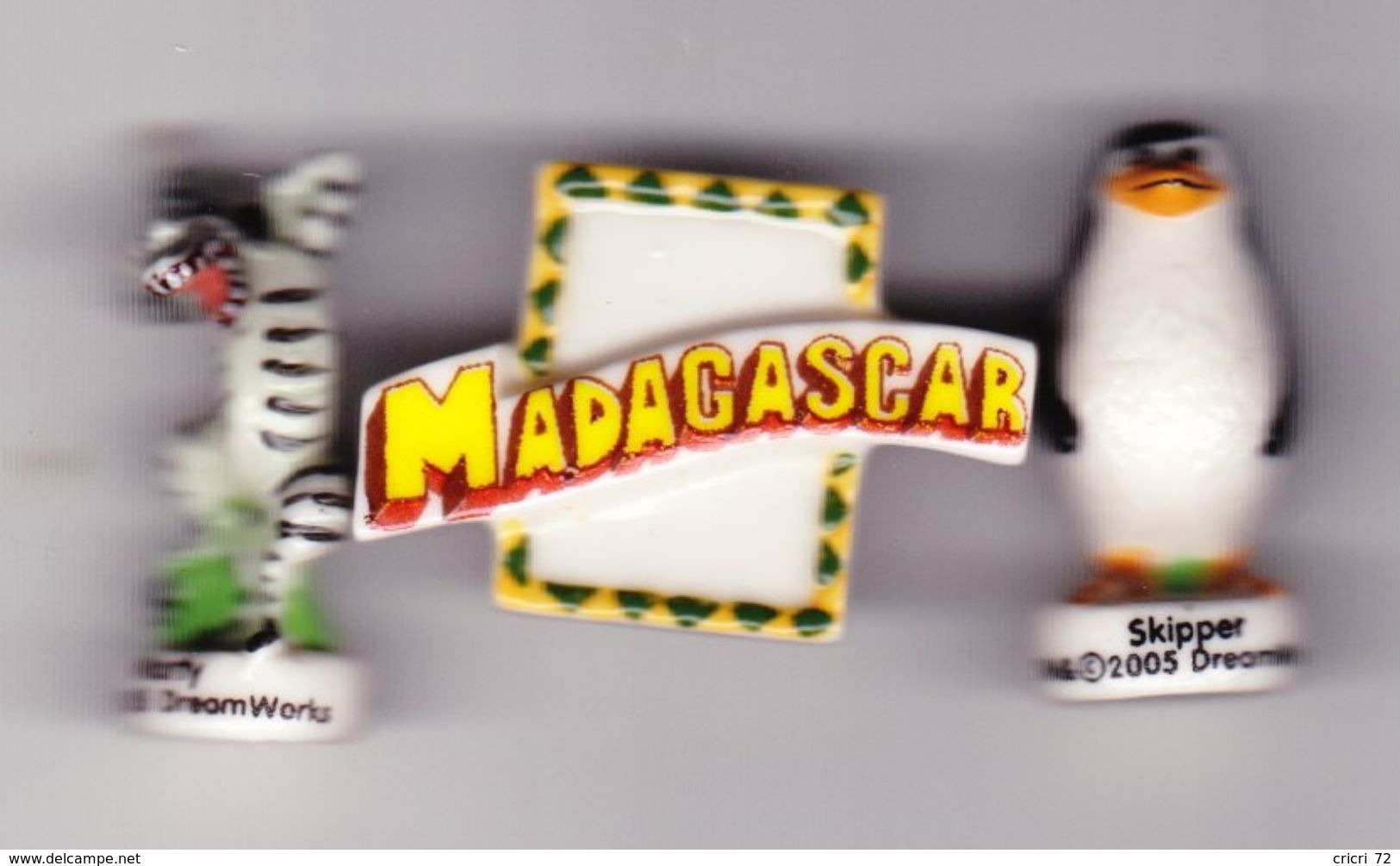 3 Fèves Madagascar 2005 Skipper Madagascar Marty - Dessins Animés