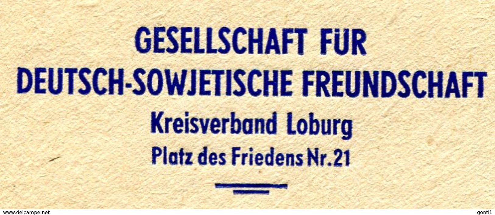 DDR,GDR 1955 Bedarfsbrief/Cover Mit Mi.Nr439 (overprint,Typ ?) Und Tagesstempel "Loburg,Bz.Magdeburg" 1 Beleg - Other & Unclassified