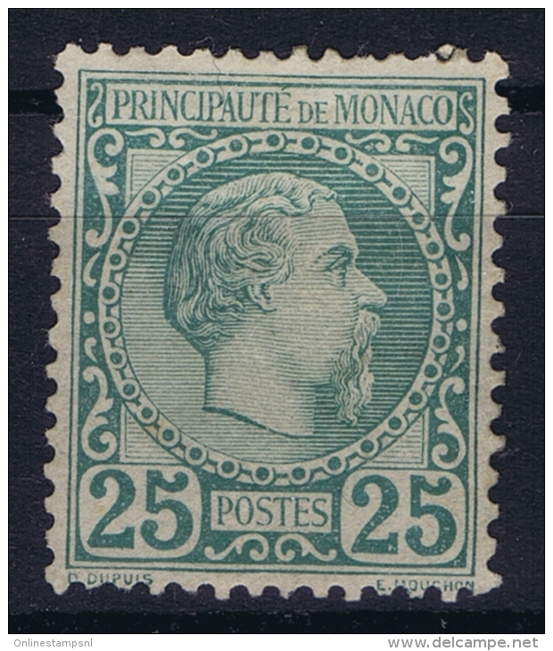 Monaco:  Mi 6  MH/* Flz/ Charniere  1885 Small Thin In Gum At Top - Neufs