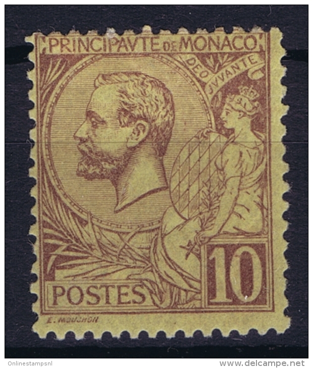 Monaco:  Mi 14  MH/* Flz/ Charniere  1891 - Neufs