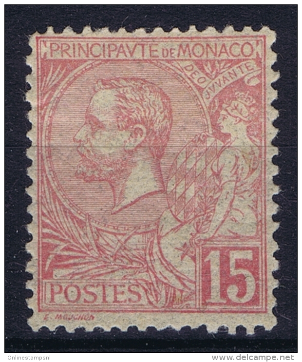 Monaco:  Mi 15  MH/* Flz/ Charniere  1891 - Neufs