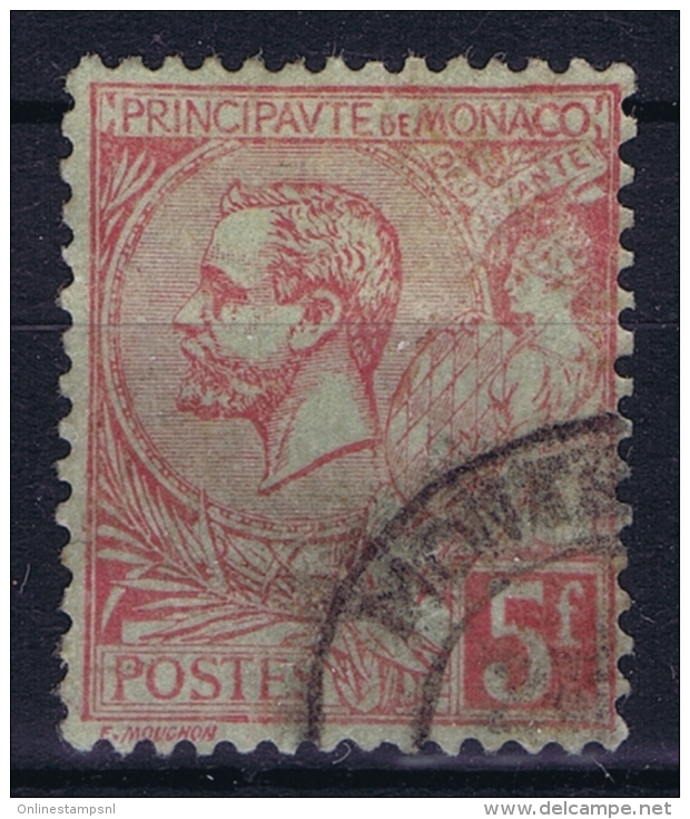 Monaco:  Mi 21a Karmin  Obl./Gestempelt/used  1891 - Oblitérés