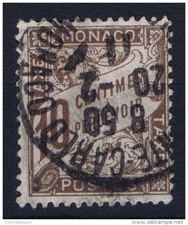 Monaco:  Mi P 7  Used / Obl. 1909 - Postage Due