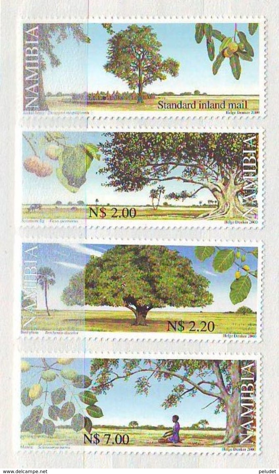 Namibia - 2000 Trees With Nutritional Value  - 4 V - Mint ** - Namibia (1990- ...)