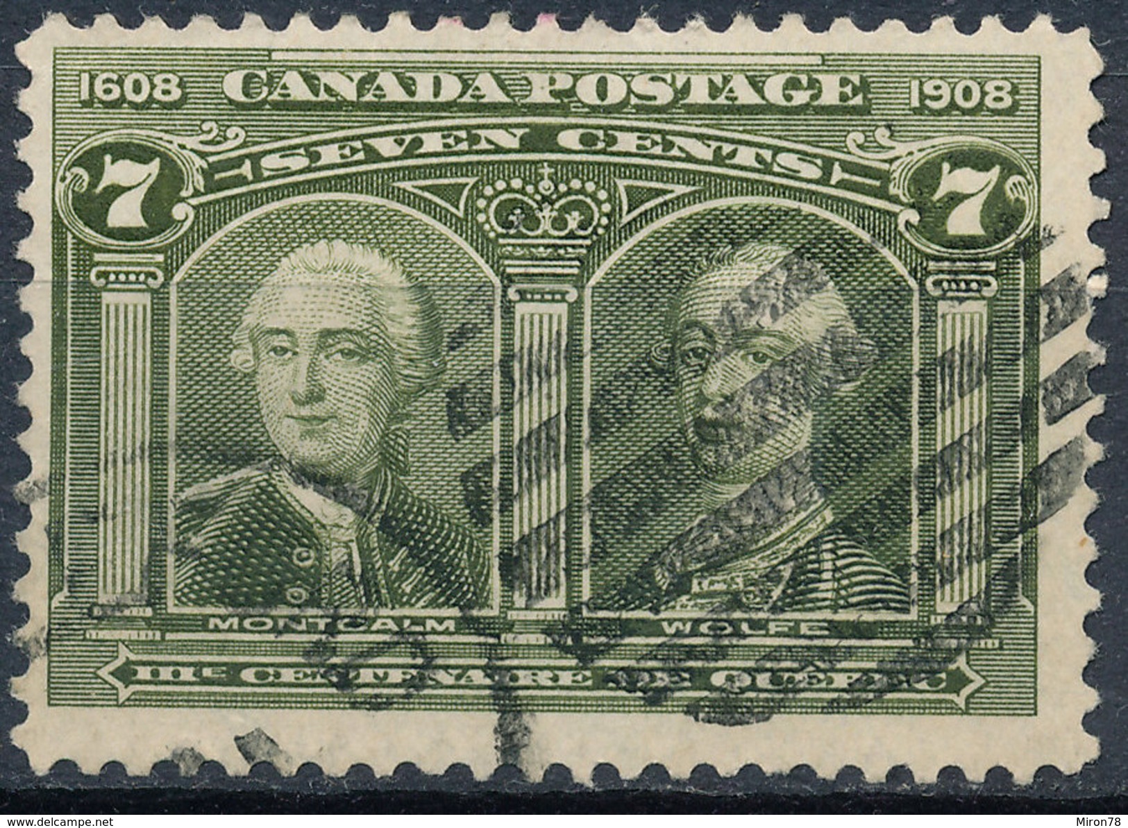 Stamp Canada  1908 7c Used - Oblitérés