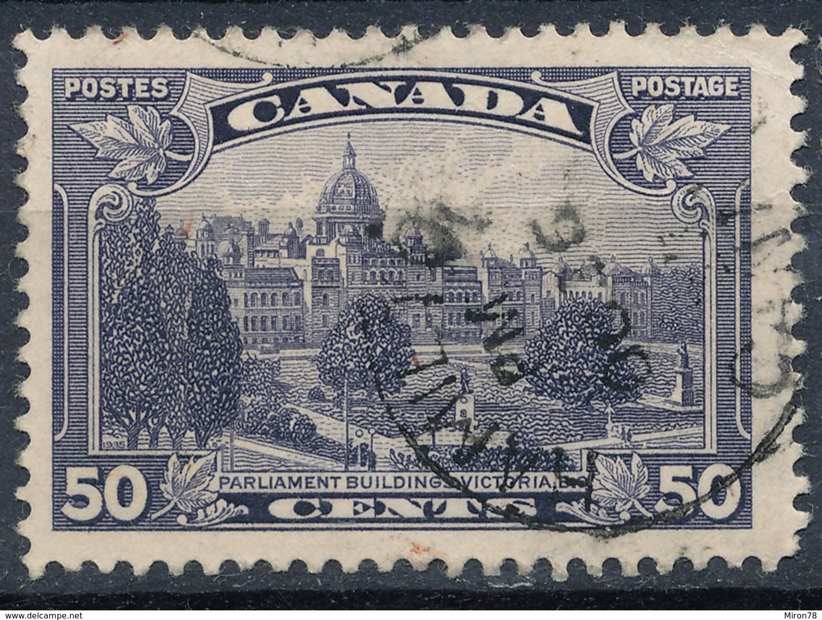 Stamp Canada  1935 50c Used - Oblitérés