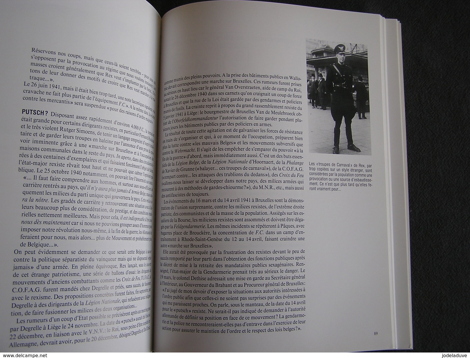 JOURS DE GUERRE Jours Noirs Tome 8 Régionalisme 1940 1945 Belgique Collaboration Rex Degrelle Légion Wallonne Waffen SS