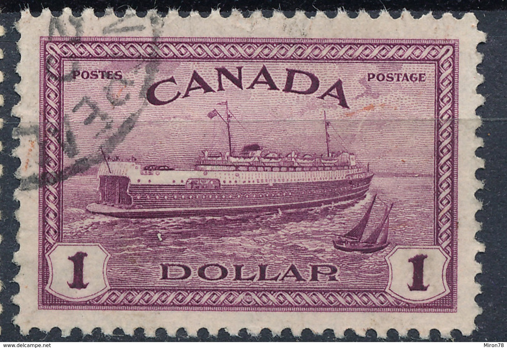 Stamp Canada  1946  $1 Used - Used Stamps