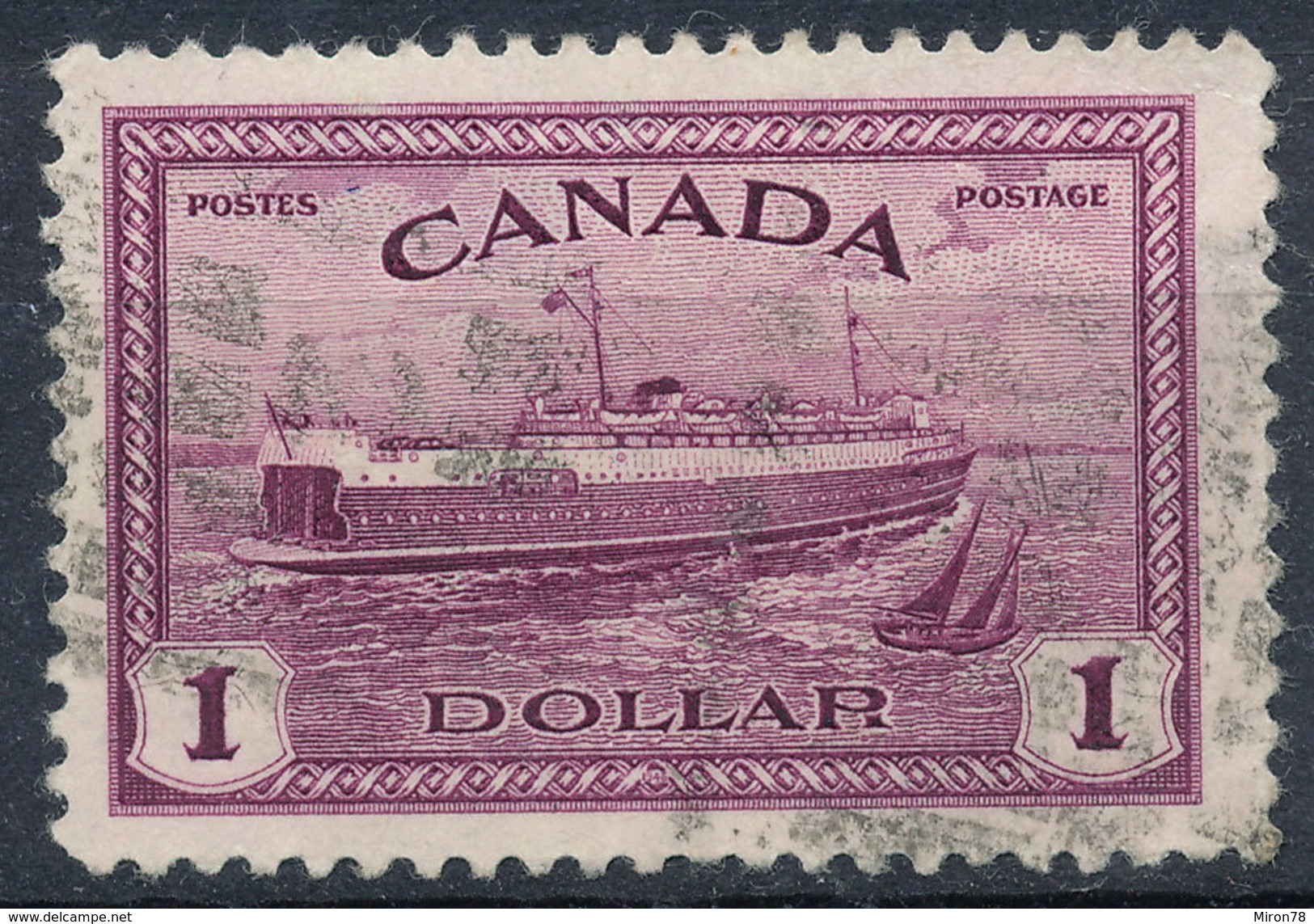 Stamp Canada  1946  $1 Used - Oblitérés