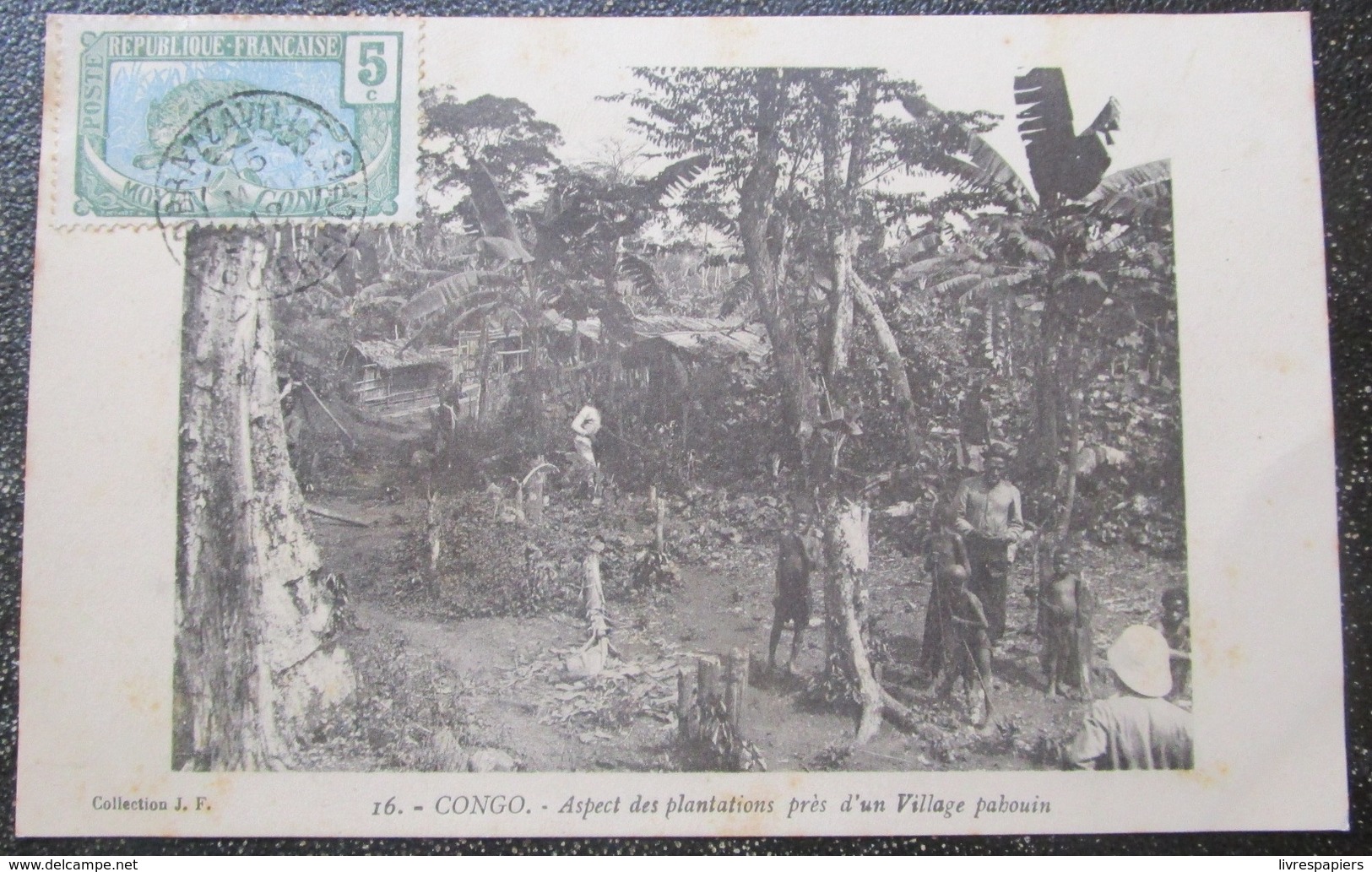Congo  Aspect  Plantations Pres D'un Village Pahouin   Cpa Timbrée - French Congo