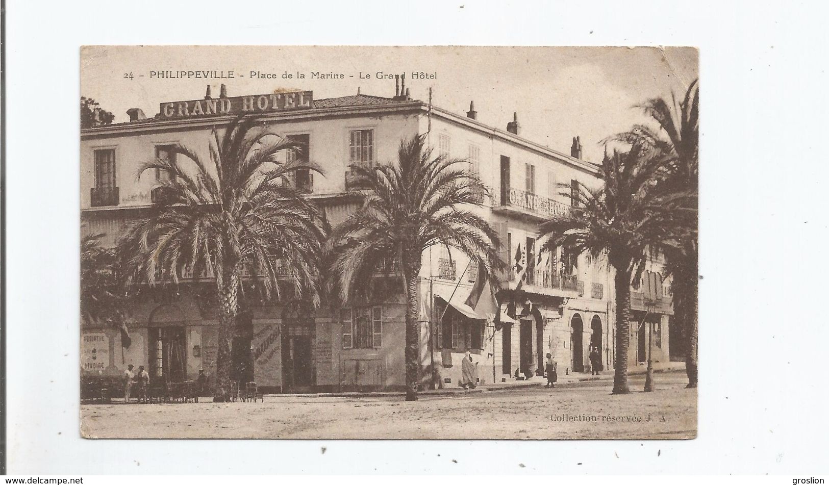 PHILIPPEVILLE (SKIKDA) 24 PLACE DE LA MARINE LE GRAND HOTEL 1922 - Skikda (Philippeville)