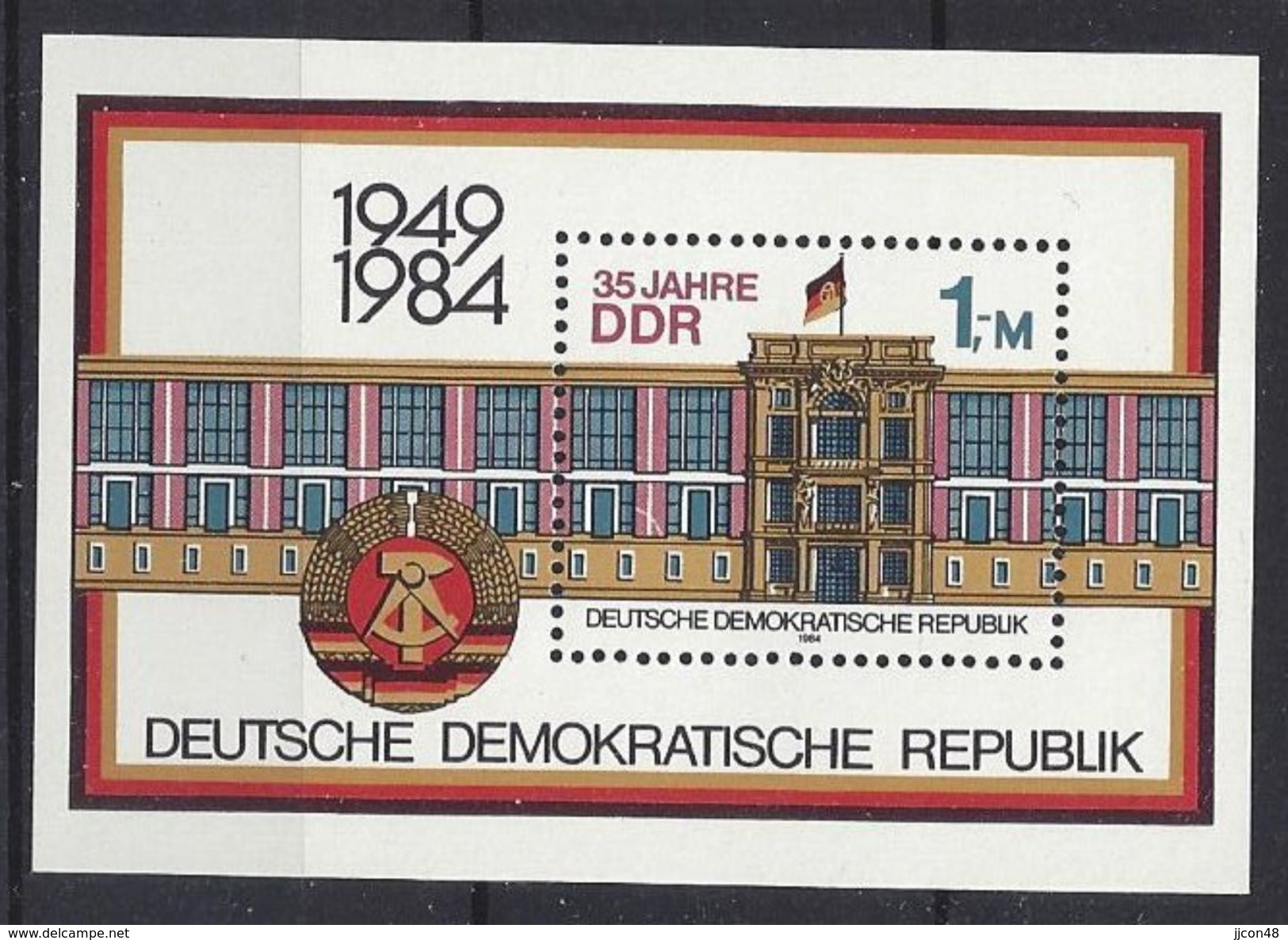 Germany (DDR) 1984  35 Jahre DDR (**) MNH  Mi.2890 (block 77) - Sonstige & Ohne Zuordnung