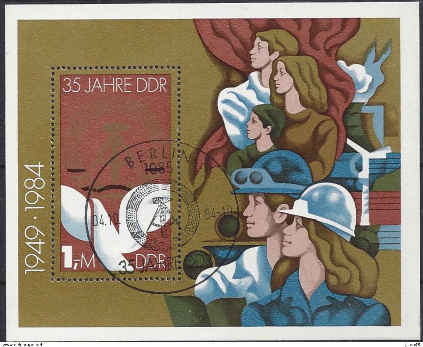 Germany (DDR) 1984  35 Jahre DDR (o) Mi.2902 (block 79) - Sonstige & Ohne Zuordnung