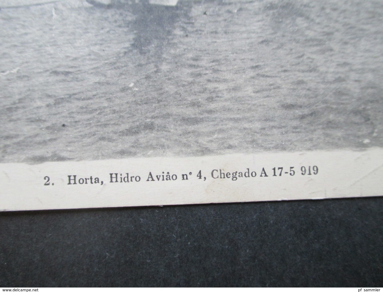 AK/Echtfoto Wasserflugzeug. Acores / Azoren 1910/20er Jahre!Nach Zoppot Danzig. Horta, Hidro Aviao N4 Chegado A 17-5 919 - 1919-1938: Entre Guerras