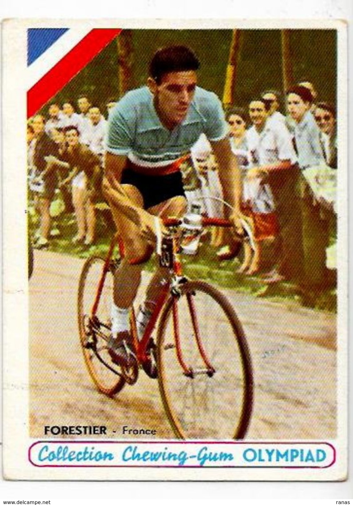 Document Ancien Sport Cyclisme Coureur Cycliste Miroir Sprint 12 X 9 Chewing Gum Olympiad Forestier - Radsport