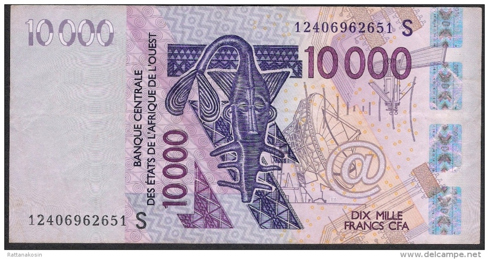 WAS GUINEA BISSAU LETTER S P918Sj 10.000FRANCS 2003 DATED  (20)12 2012 VF NO P.h. !. - Guinee-Bissau