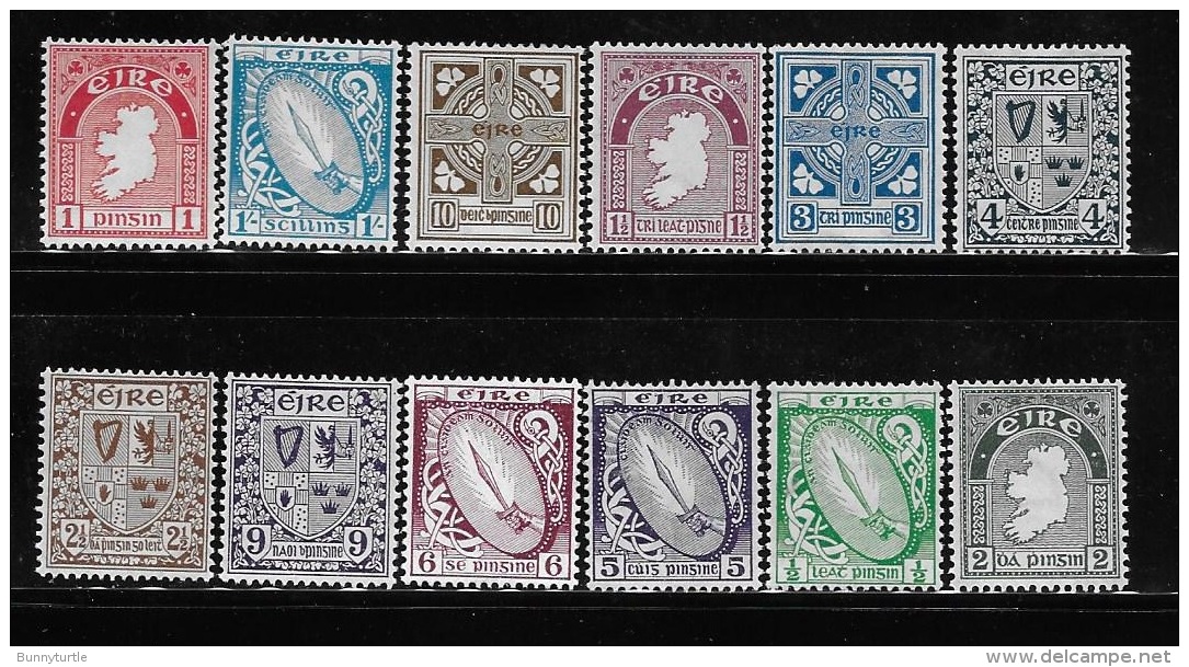 Ireland 1940 - 1942 Definitive Coat Of Arms MH - Unused Stamps