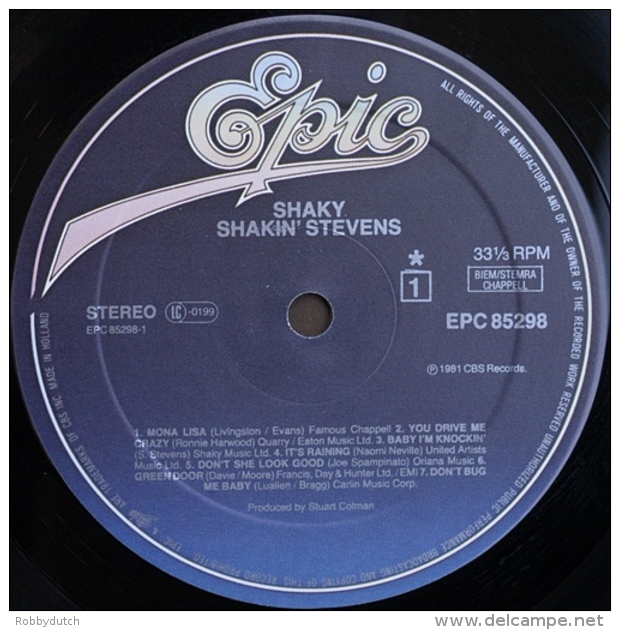 * LP *  SHAKIN' STEVENS - SHAKY (Holland 1981) - Rock