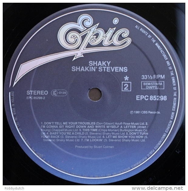 * LP *  SHAKIN' STEVENS - SHAKY (Holland 1981) - Rock