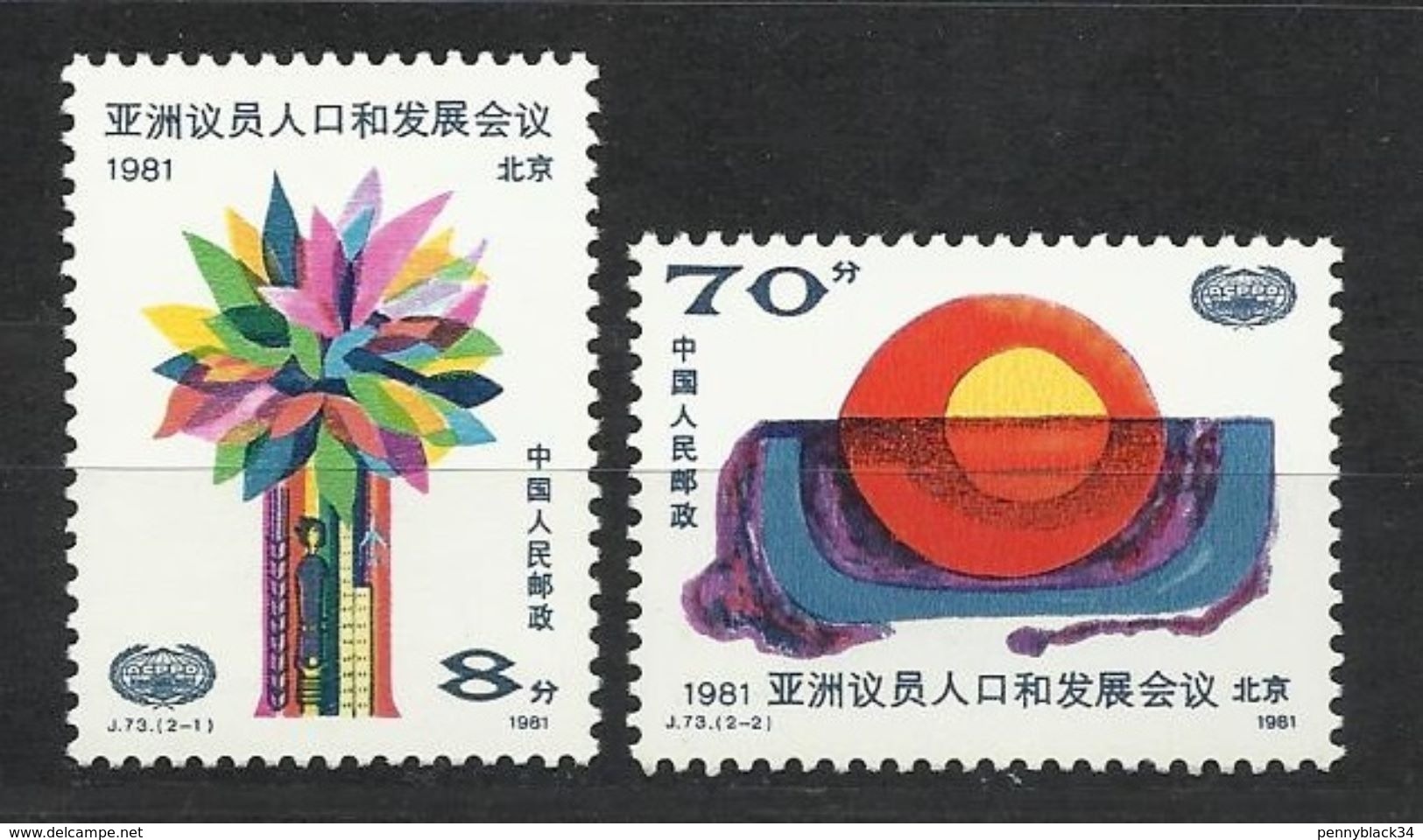 Chine China Cina 1981 Yvert 2472/2473 ** Conference Sur La Population Et Le Developpement Ref J73 - Unused Stamps