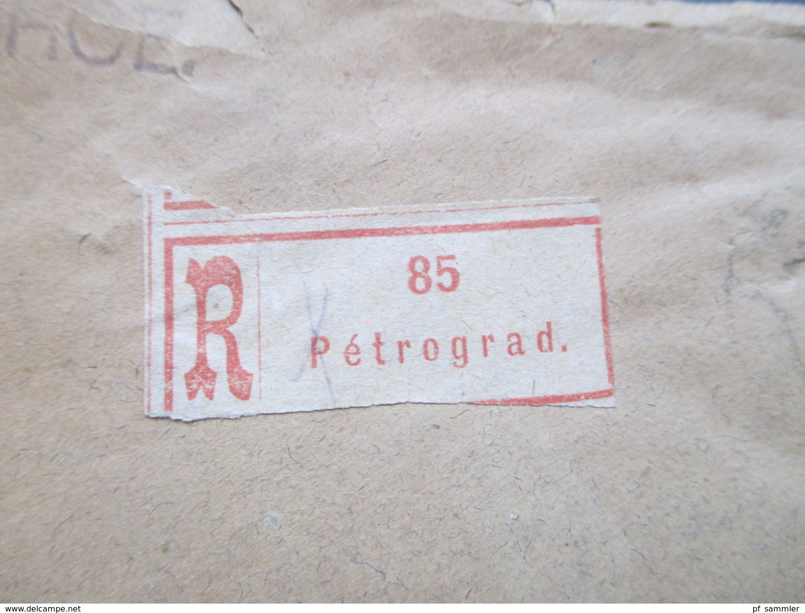 Russland 1917 / 18 R-Brief Petrograd 85 Nach Spencer Ohio USA. Zensur Zweier Länder! Viele Stempel! MIt Inhalt! - Covers & Documents