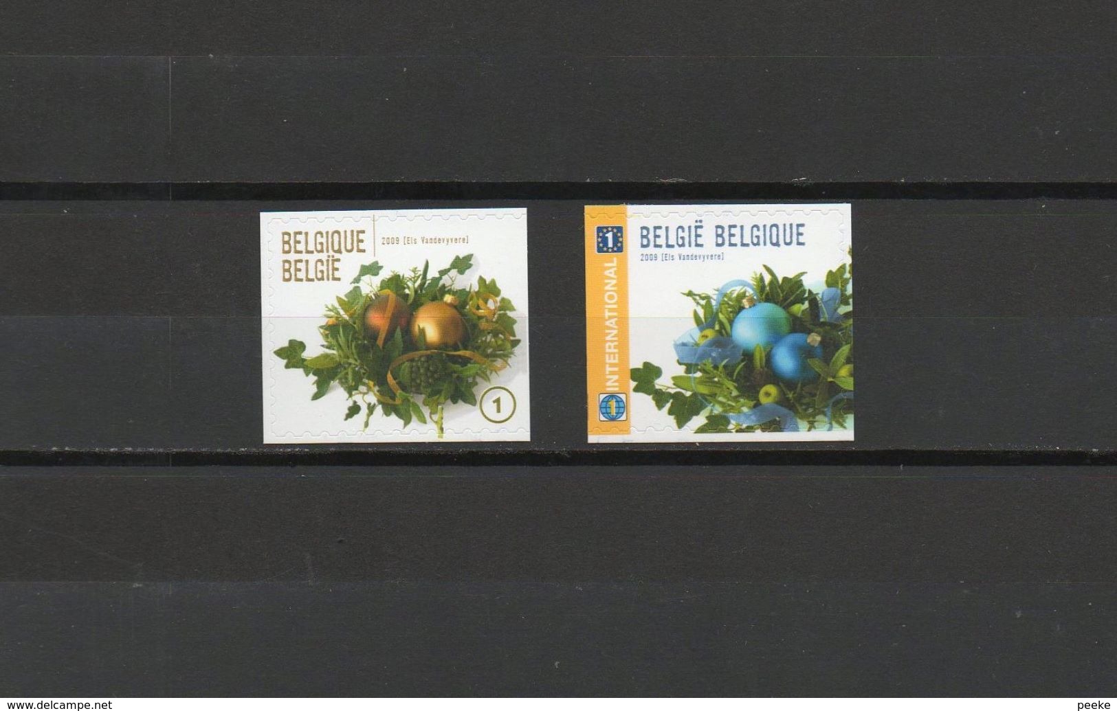 België Nrs. 3981a/82 Xx  -   Kerstmis/nieuwjaar  (uit Boekjes B107/08)  -   Postprijs - Ongebruikt